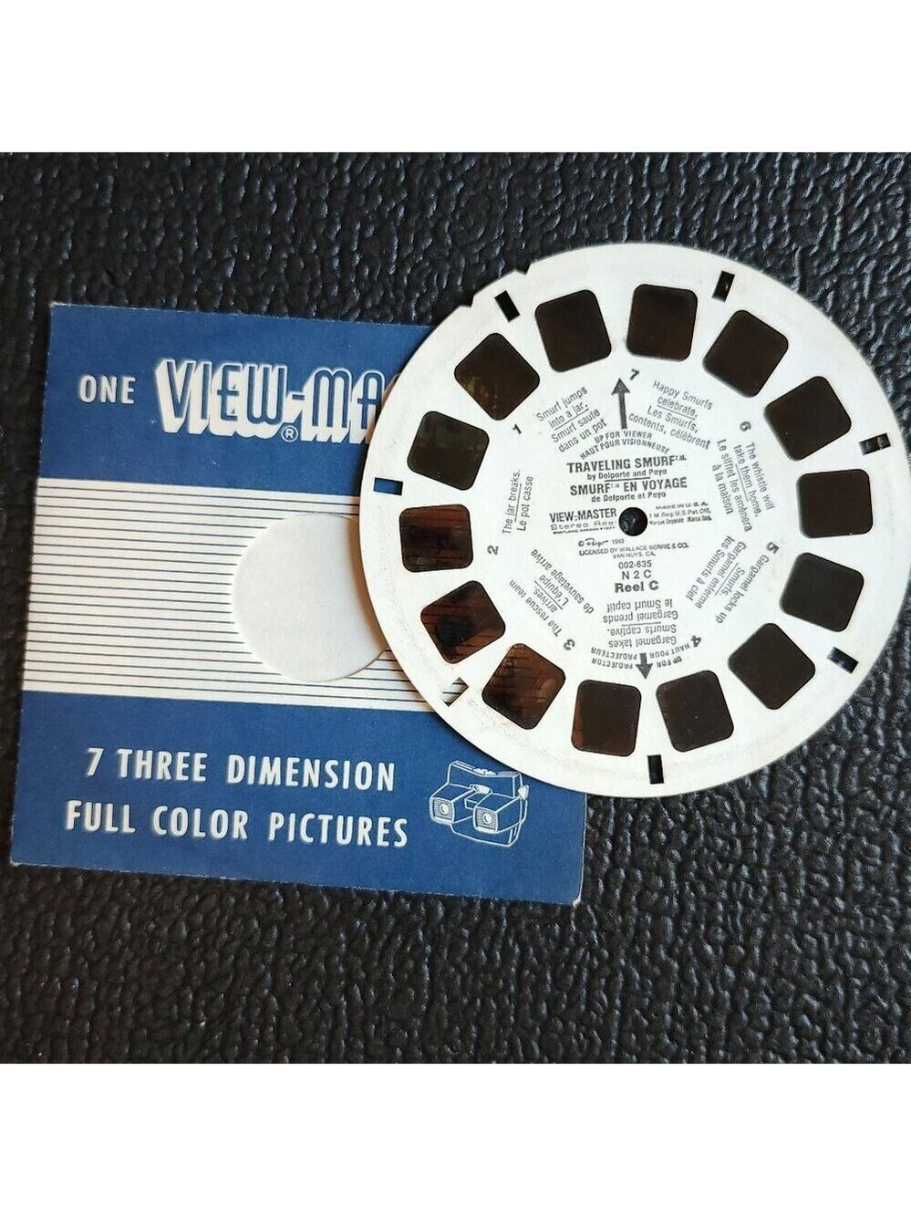 RETRO VIEW MASTER SMURFS Reel 1982 "Traveling Smurf"